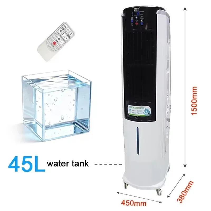 120W Portable Evaporative Air Cooler 4500m3h Airflow DC Water Cooling Fan Quiet for Home Commercial Use