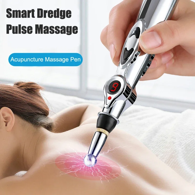 5 Heads Electronic Acupuncture Magnet Pen Electric Meridian Energy Pen Laser Therapy Face Massage Roller Relief Pain Tool Health
