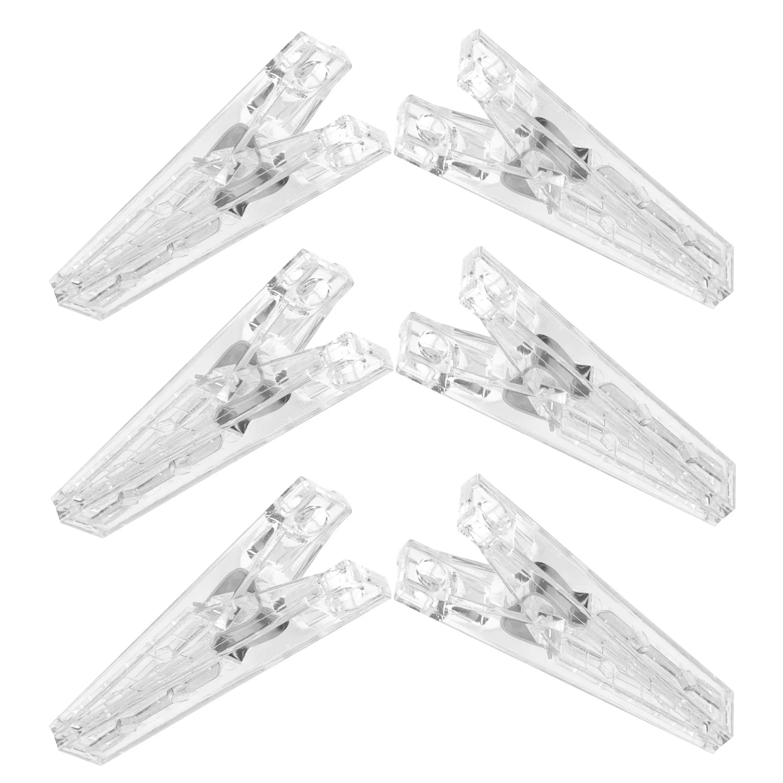 6Pcs Plastic Clips Secure Hold Anti-Slip Texture Clips for Home Sewing Projects Craft Workshops Photo Hanging Reusable Clamping