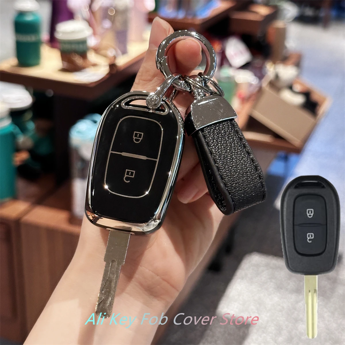 Key Fob Cover Keyring Car Keychain For Renault Kwid Traffic Symbol for Dacia Sandero Logan Duster 2016 2017 2018 Fob Access