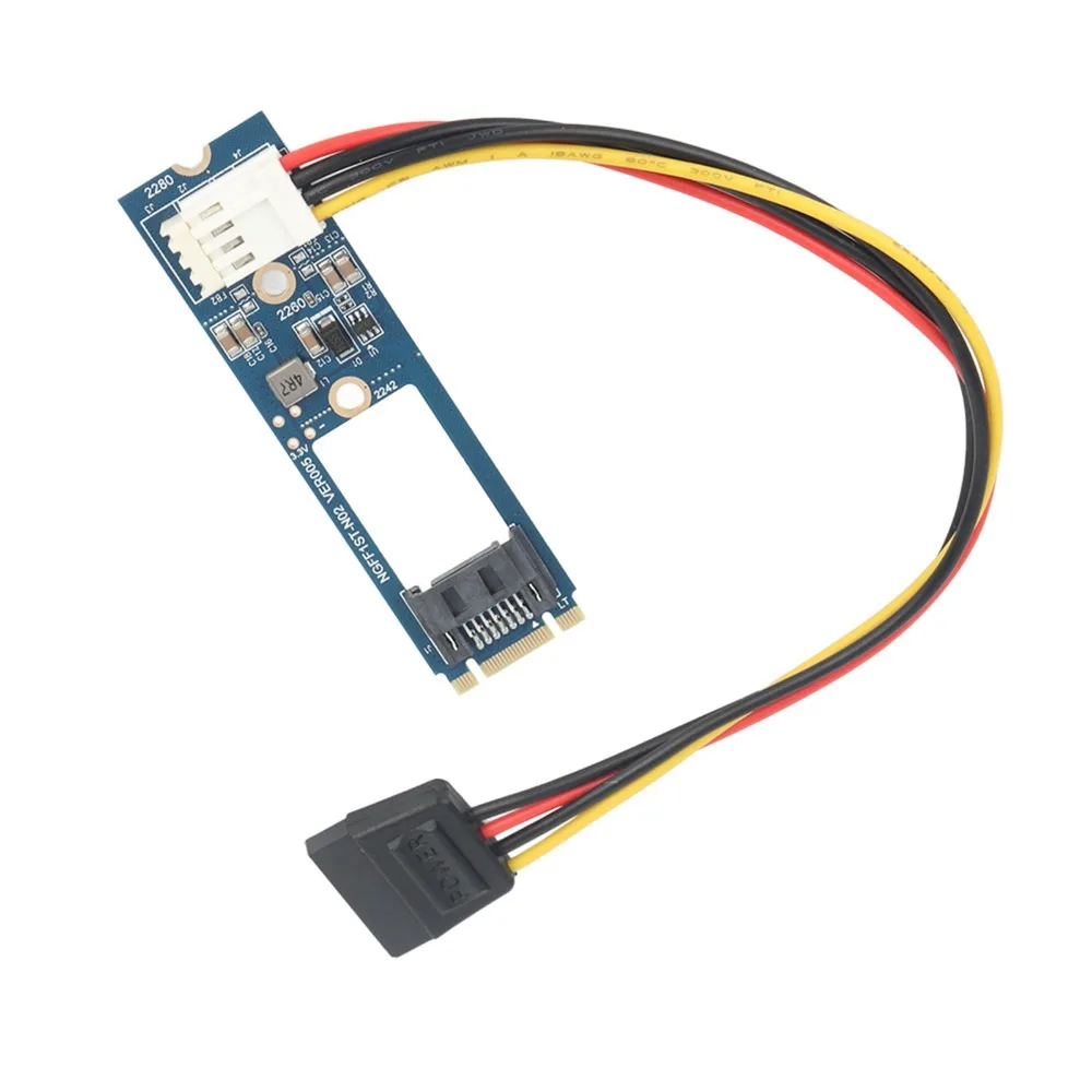 Practical 7Pin M.2 NGFF To SATAs Adapter 4Pin Power Cable 6.0Gb/s M2 Hard Drive Adapter NGFF To SATA3.0 Converter Card Gaming PC