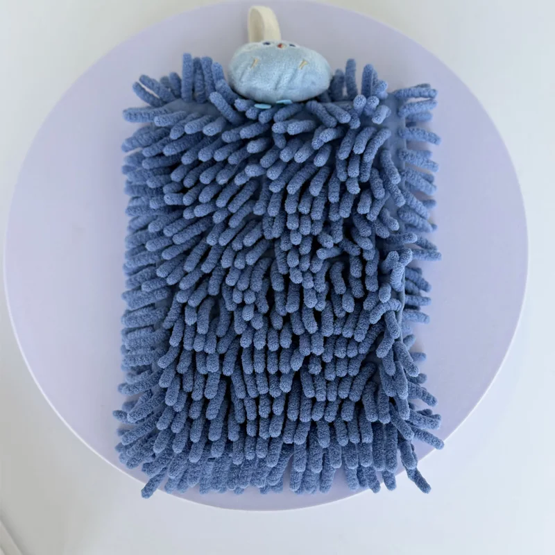 Blue Plush Hand Towel with Adorable Topper–Super Soft, Highly Absorbent. Ideal as Birthday, Housewarming or "Just Because" Gift! - Image 5