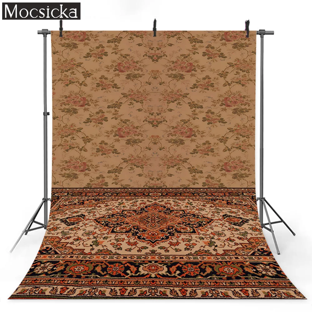 

Mocsicka Turkey Carpet Style Backgrounds for Photography Children Girls Demure Atmosphere Portraits Photo Backdrops Studio Props