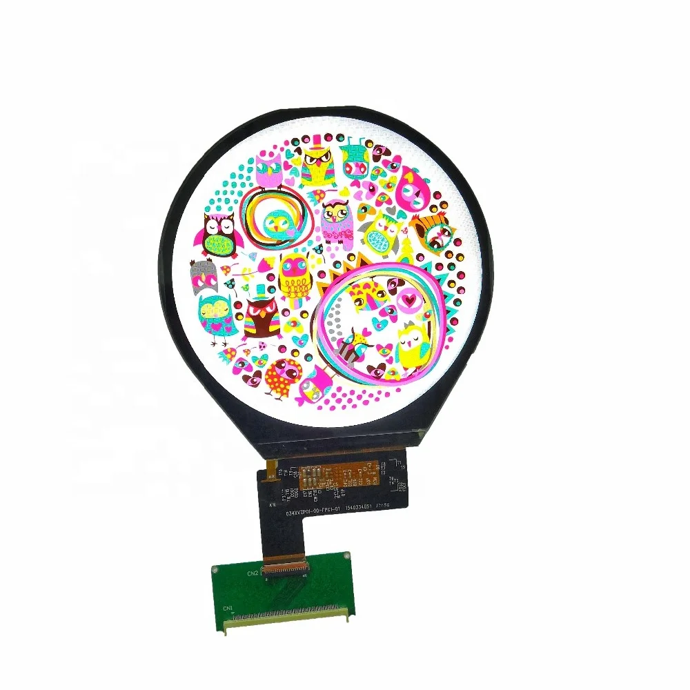 

3.4 inch Transparent Oled Monitor Round Circular Lcd Screen