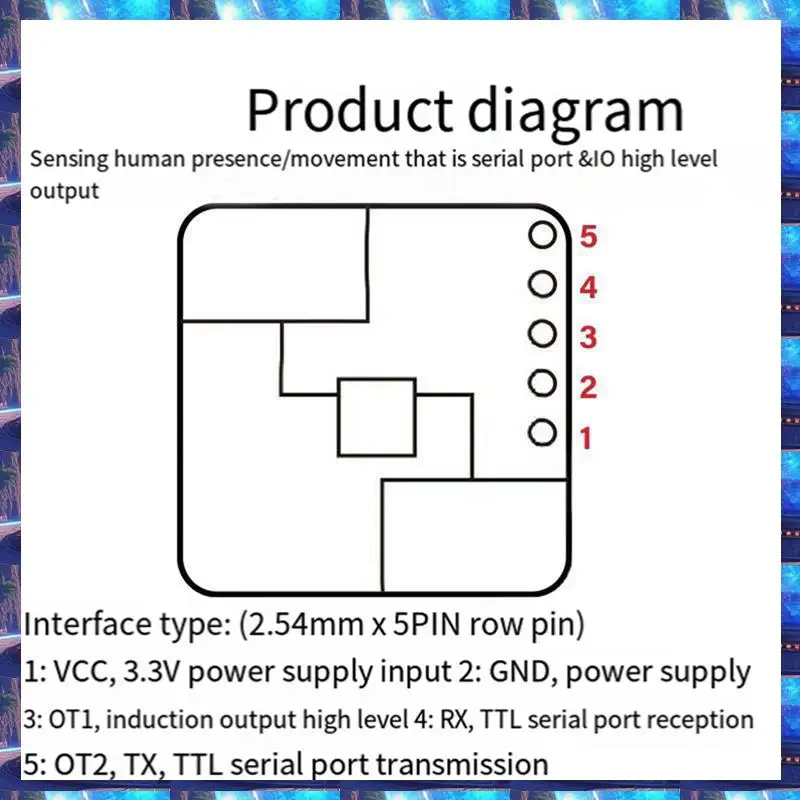 

2025 1 шт. 24G Mmwave LD2420 Радарный датчик присутствия человека Индукционный модуль Радарный датчик присутствия человека, 1 шт. 24G Mmwave LD242