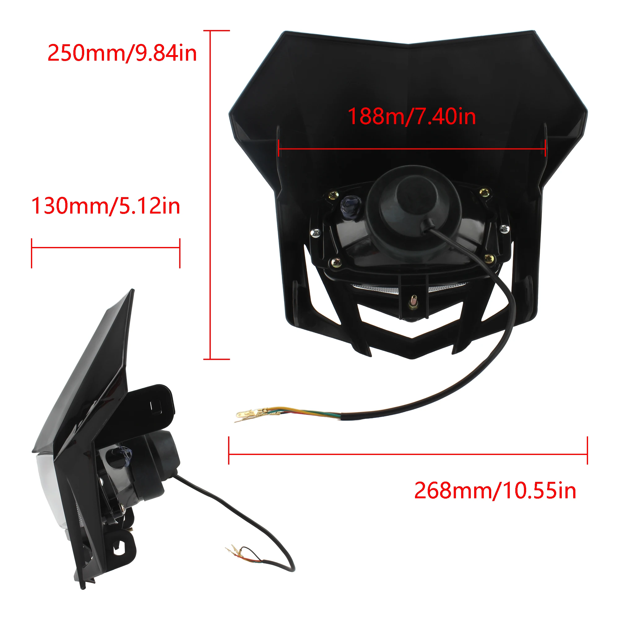 Panel de faro de motocicleta para Honda CRF230, accesorios universales de Motocross Enduro, XR230, Suzuki, Kawasaki, KLX150, Yamaha WR450