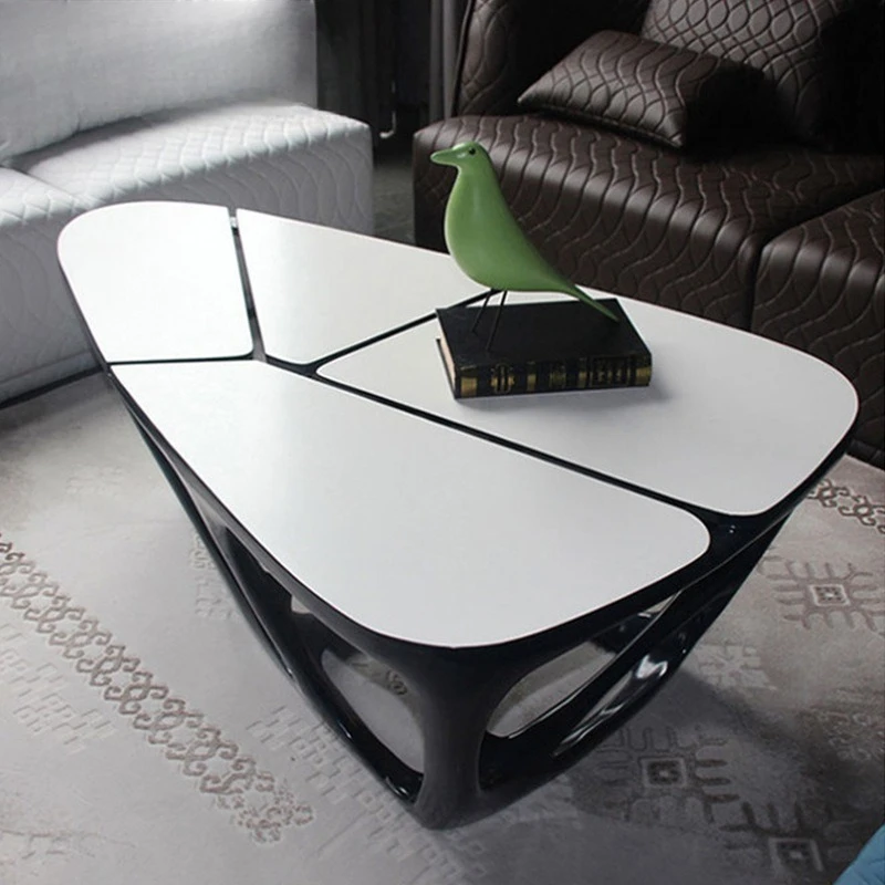 FRP hollow coffee table, study side table, living room special-shaped coffee table FRP material
