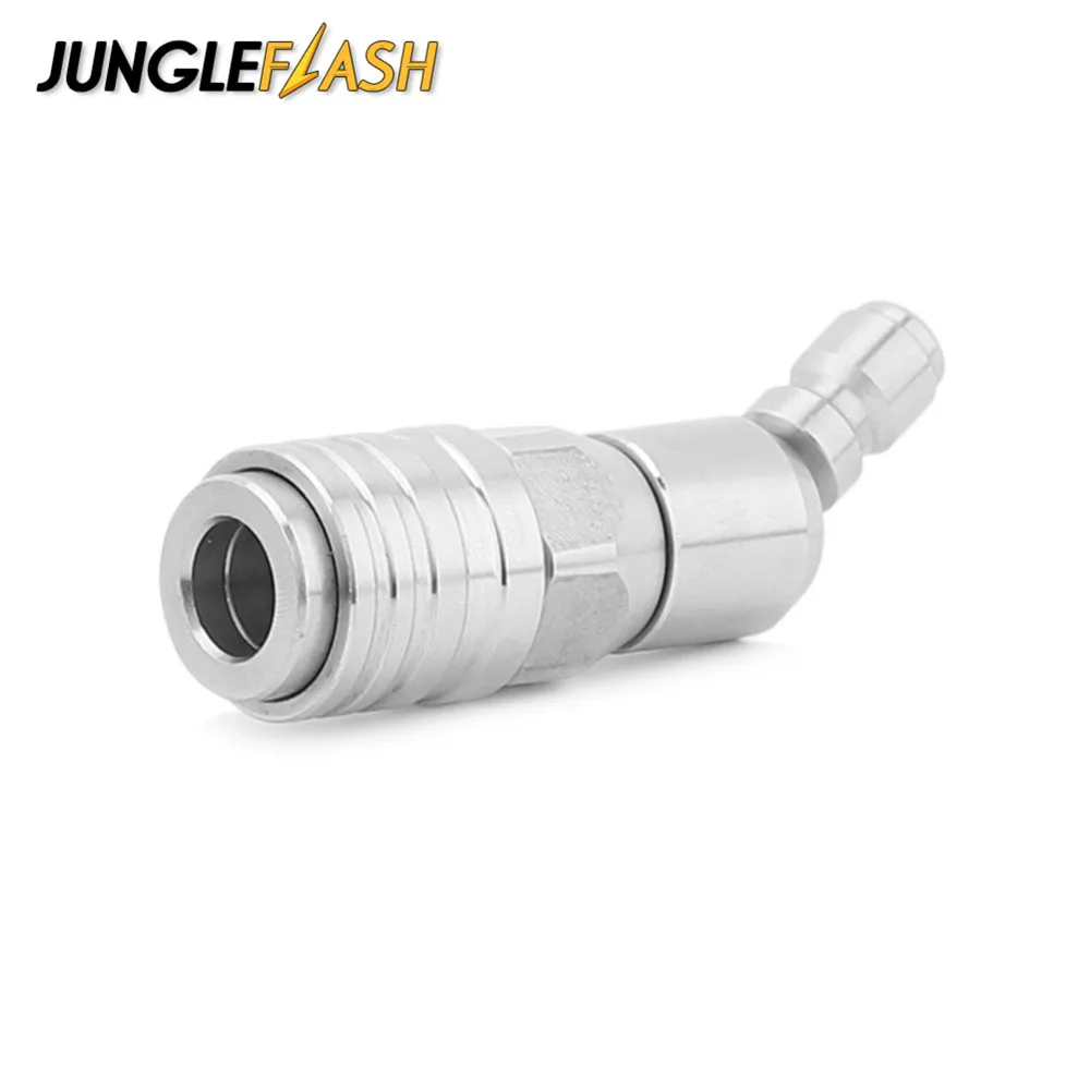 

JUNGLEFLASH 360° Locking Quick Plug Adapter High Pressure Washer Water Gun 1/4” Quick Connector For Snow Foam Lance Spray Nozzle