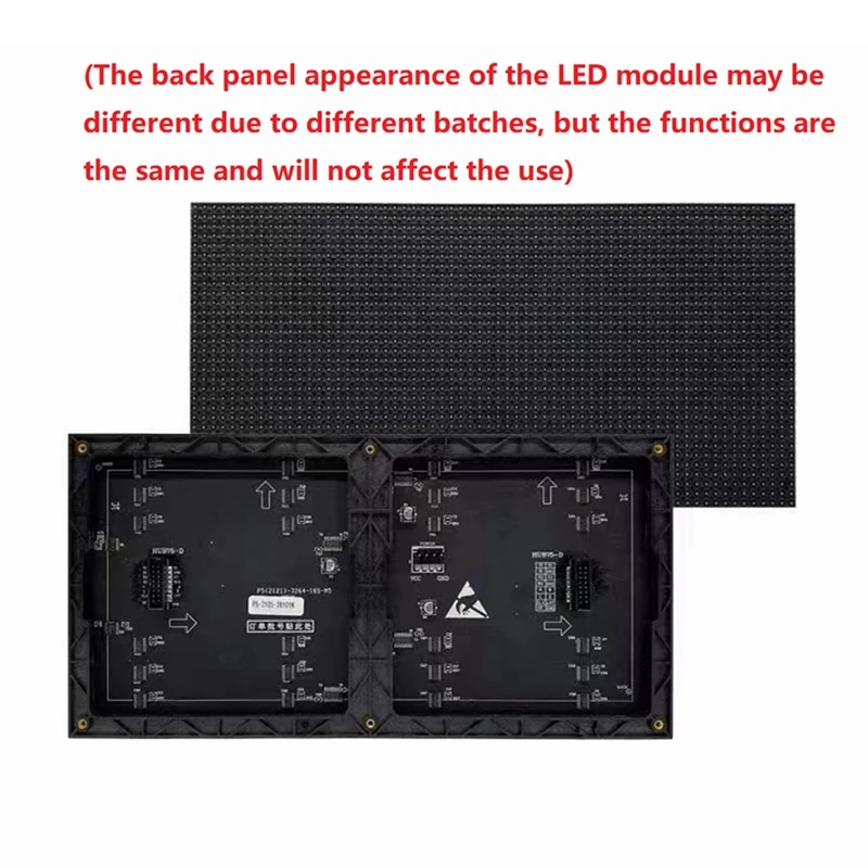 2Pcs P5 Indoor LED Screen Panel 64X32 Pixels LED Display Module 16 Scan 320X160mm Full Color LED Screen Panel-T45C