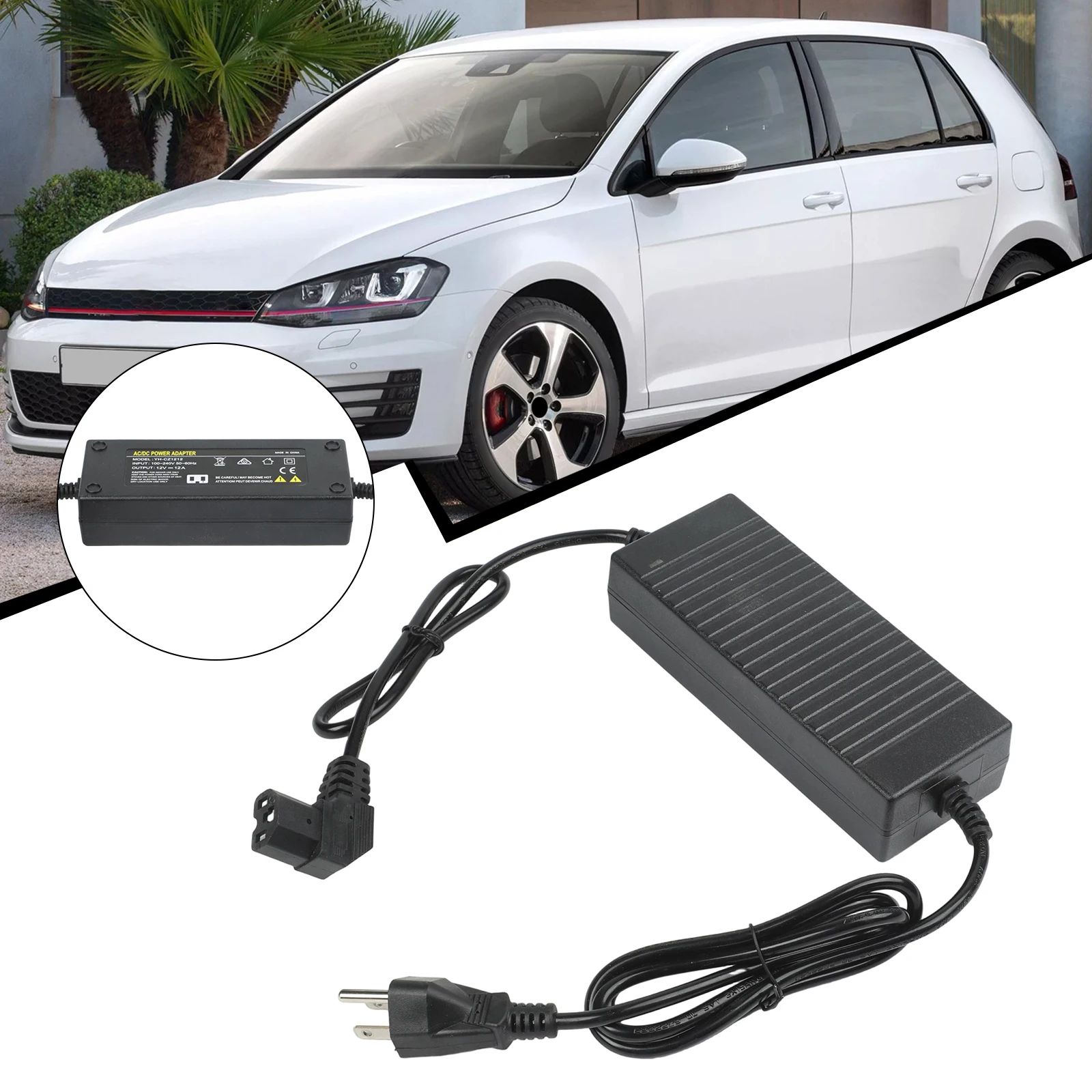 

180W Power Adapter AC To DC 12V Adapter For Campers For Garages 180W Power Output 12A Current ABS Housing Black