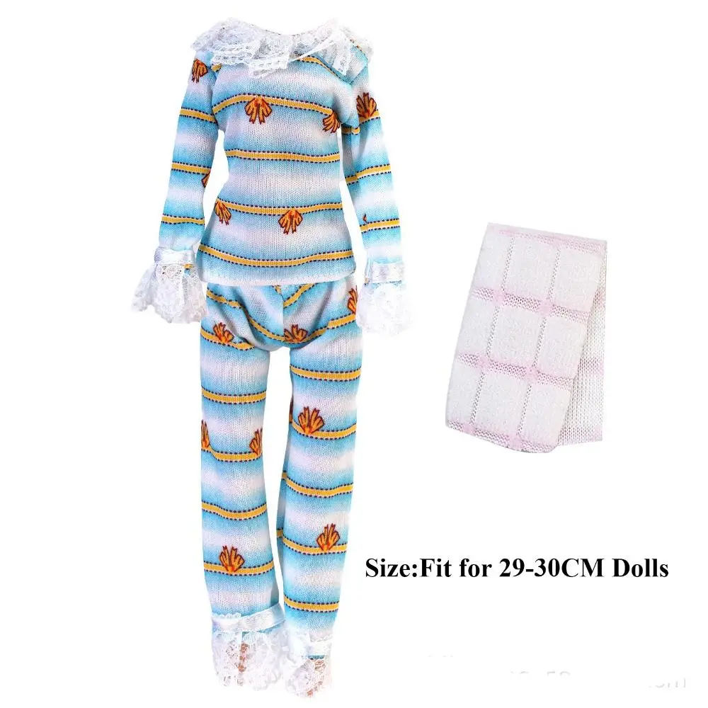 ชุดนอนทำมือสำหรับใส่ในห้องนอน แฟชั่นเสื้อคลุมอาบน้ำที่ใส่สบาย ชุดนอนสำหรับตุ๊กตาขนาด 30 ซม.