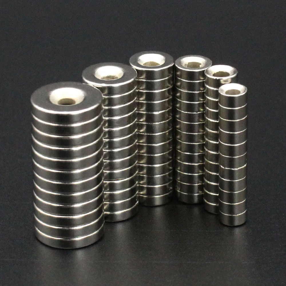 Runder Magnet 6/7/8/10/12/15mm x 3mm Loch3mm Neodym Magnet n35 Permanent ndfeb Super starke leistungs starke Magnete mit Loch