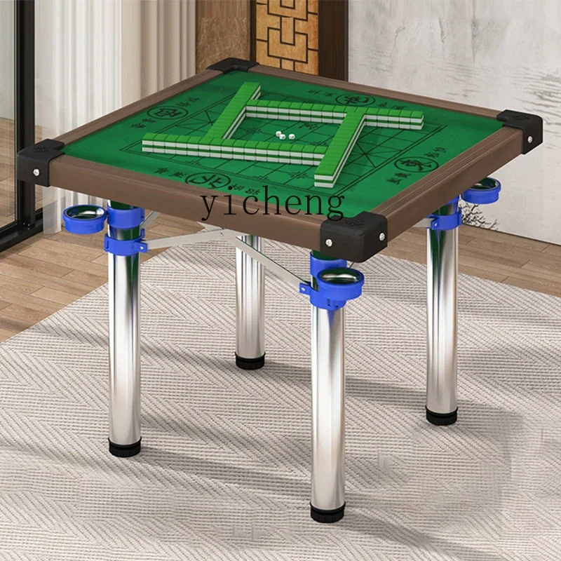 Mahjong Table Folding Household Hand Rub Chess Table and Chair Combination Simple Dormitory Small Outdoor