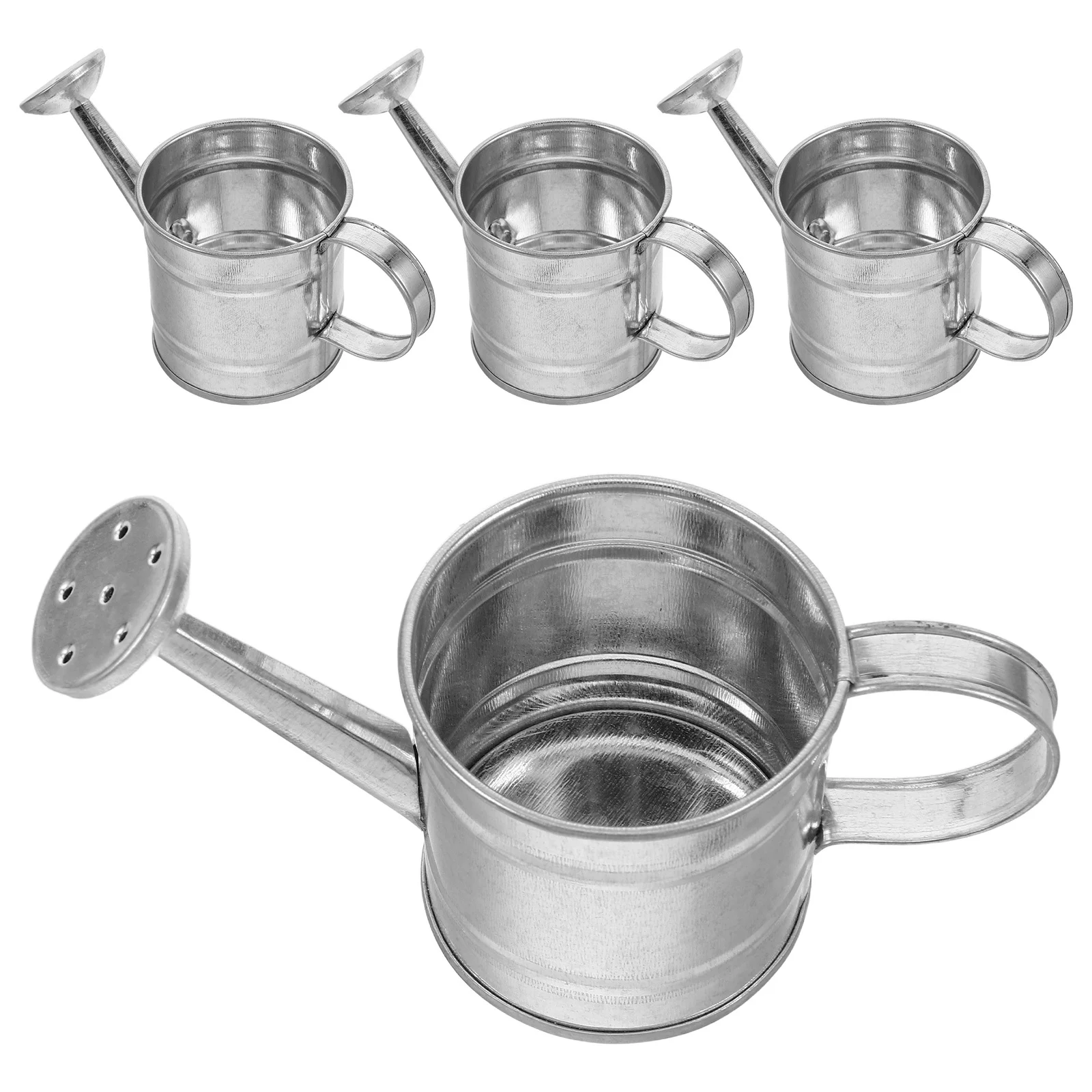 

4Pcs Mini Galvanized Buckets Watering Cans Rustic Metal Pails for Home Garden Plants Floral Arrangements Decorative Iron Flower