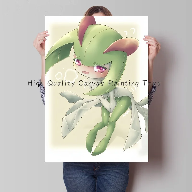 Vintage Poster Decorative Paintings Anime Figures Ralts Kirlia Gardevoir Gallade Pokemon Art Background Wall Mural Home Deco