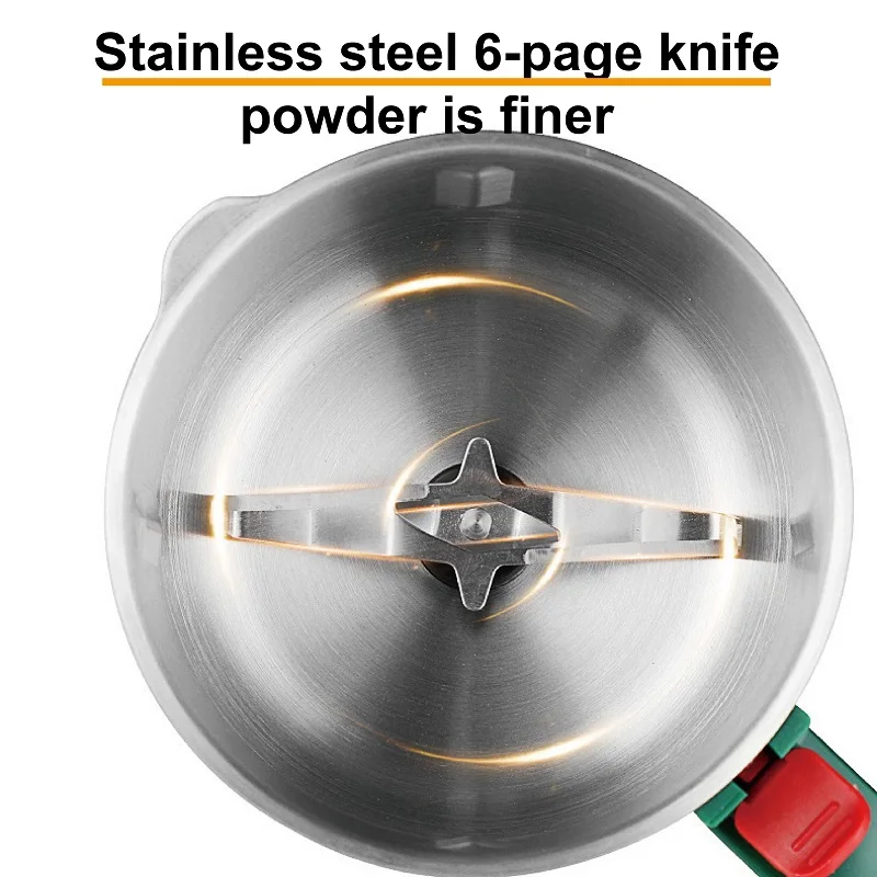 500W Multifunction Coffee Grinde Home Wet /Dry Grinder Stainless Steel Grinder Ultra-fine Chinese Herbal Medicine Powder Machine