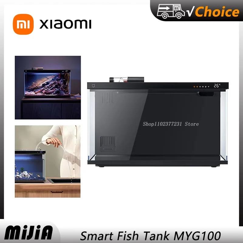 

Умный аквариум Xiaomi Mijia, 20 л, работает с приложением Mijia, мобильное управление, дистанционное питание, умная система освещения, световой аквариум