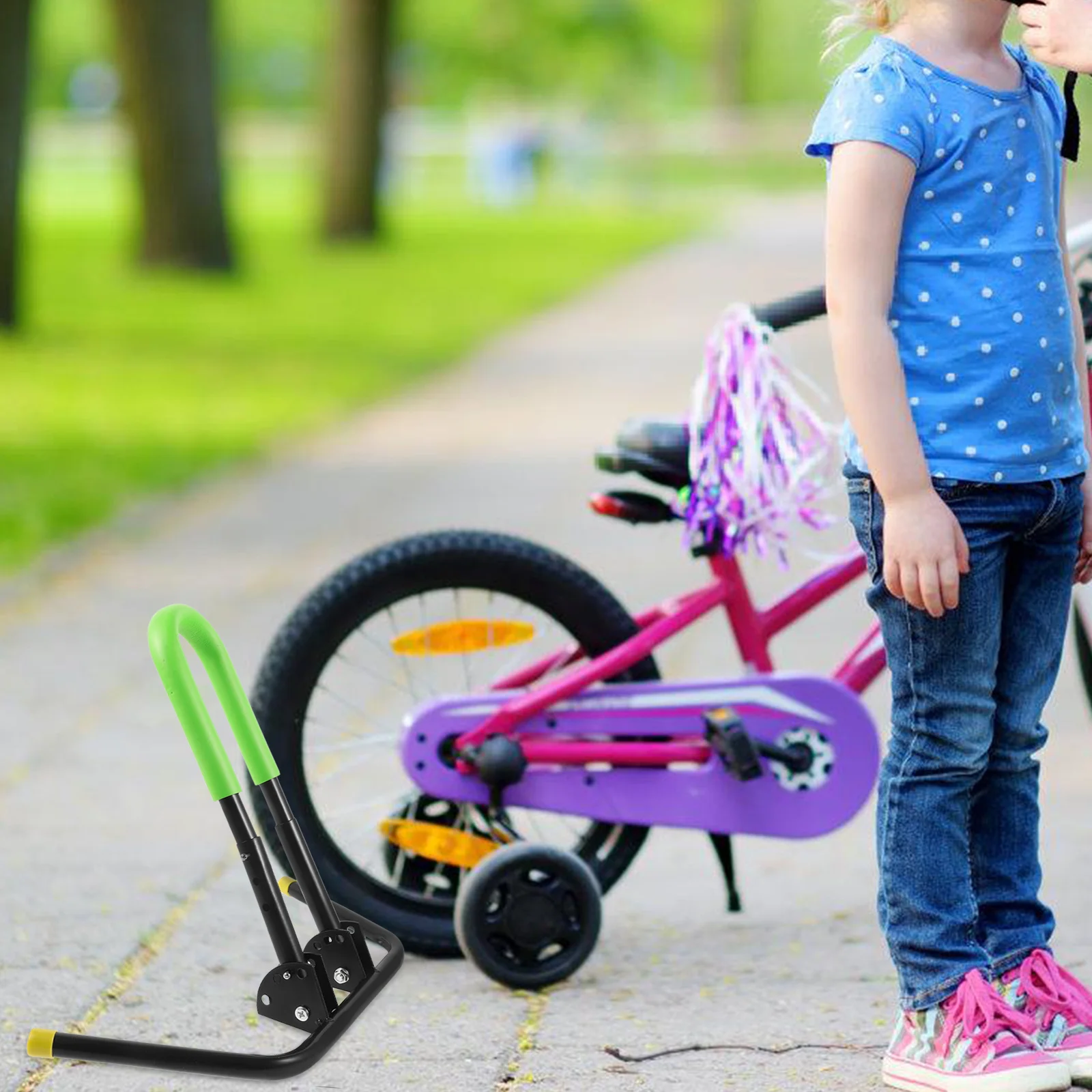 

Balanced Bike Holder Adjustable Scooter Support Stable Parking Stand Portable Bike Rack Scooter Rack Bicycle Work Stand