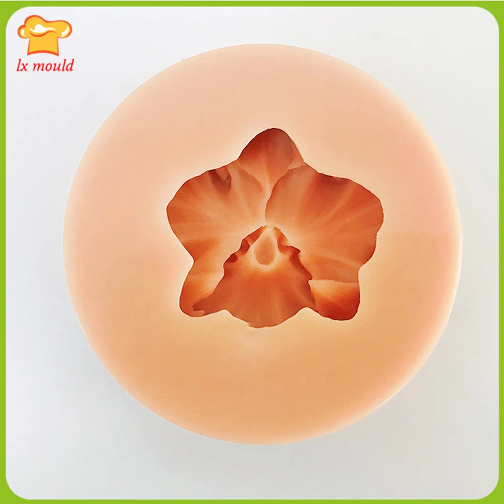 ORCHID SILICONE MOLD SOAP RESIN CLAY WAX MOLDS MOULD FLEXIBLE STURDY FLOWER