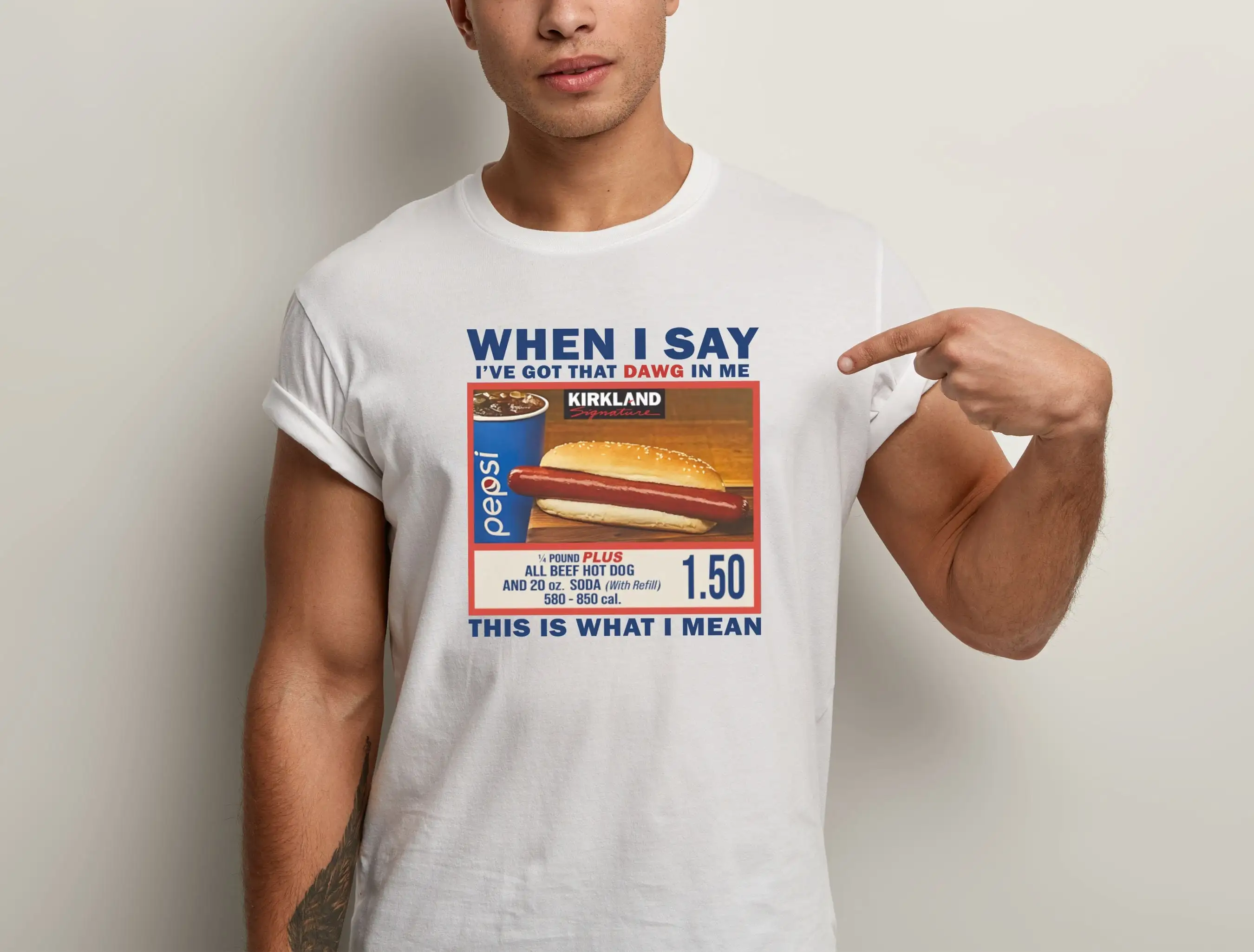 كوستكو هوت دوج تي شيرت هوت دوج حصلت على ذلك فيي #1