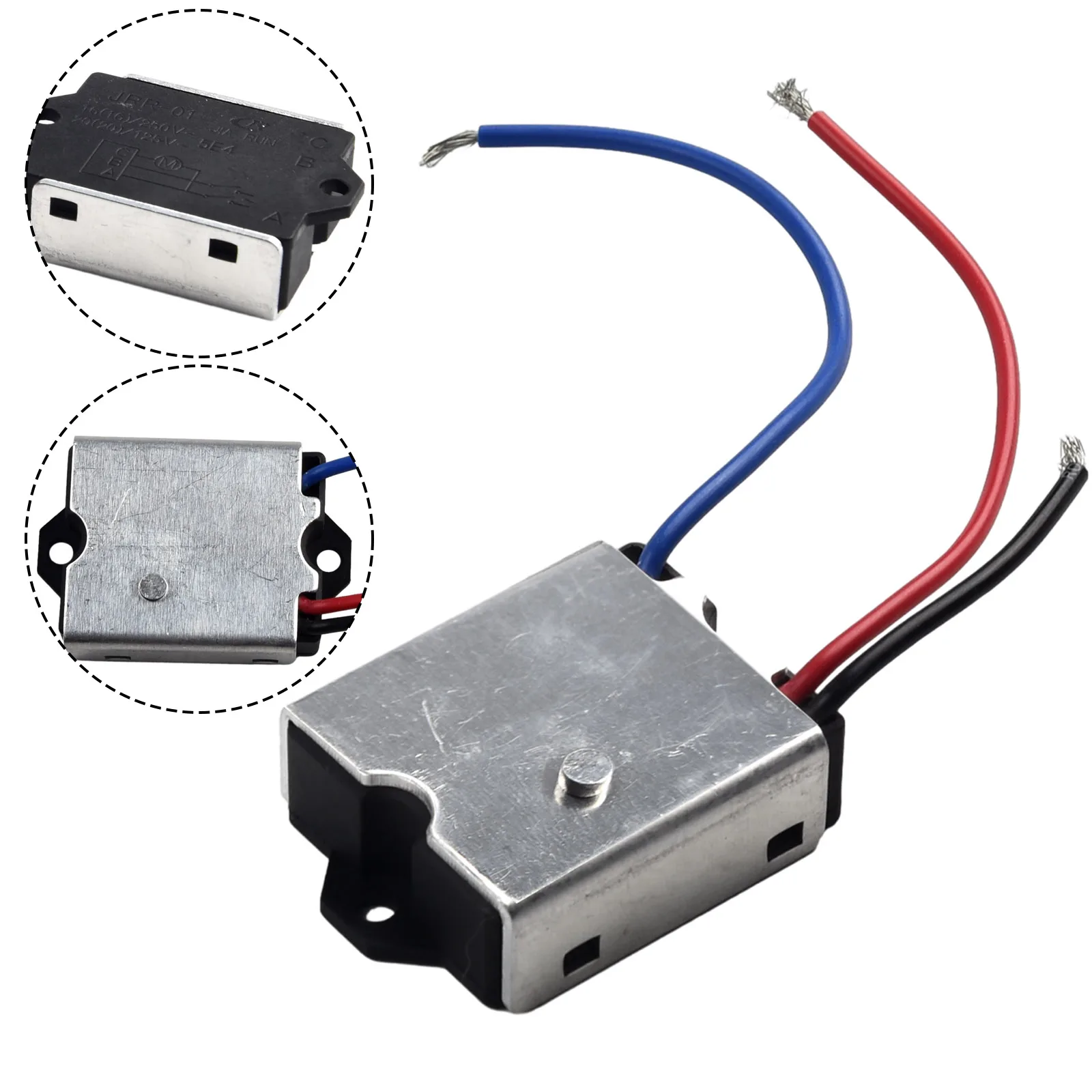 

1pc 230V To 12-20A Soft Start Switch Current Limiter For Angle Grinder Power Tools With 3 Connecting Cables Control Switches