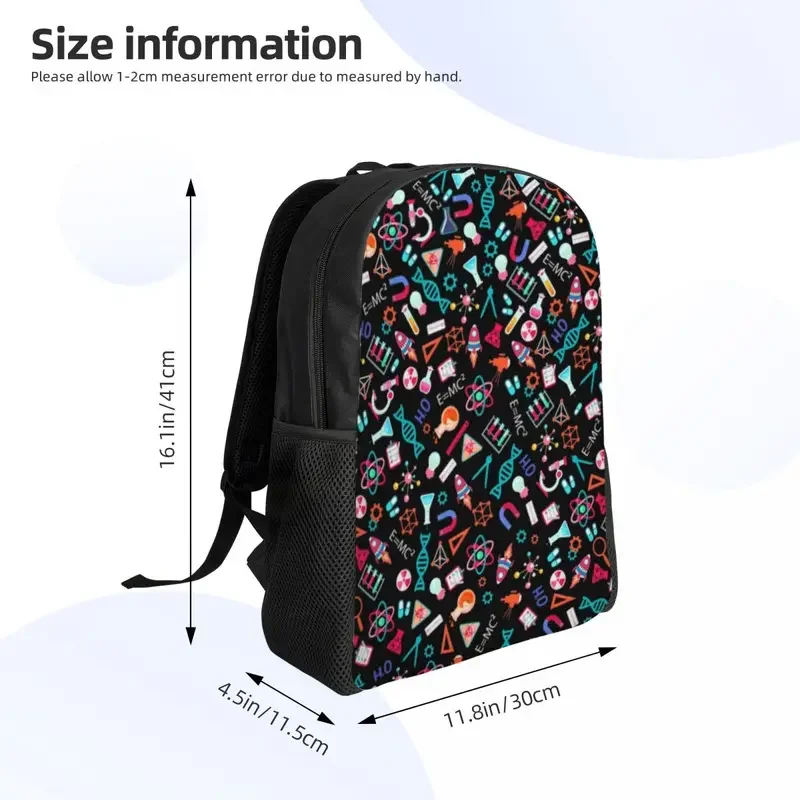 Customized chemistry lover laptop backpack men women casual bookbag College school students Science Laboratory Technology Bags