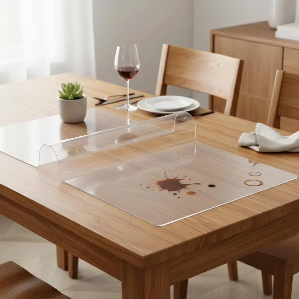 

Прозрачная прямоугольная накладка на стол из ПВХ, 16 x 32 дюйма, толщина 1,5 мм, для столов в столовой, офисе, прикроватных тумбочек