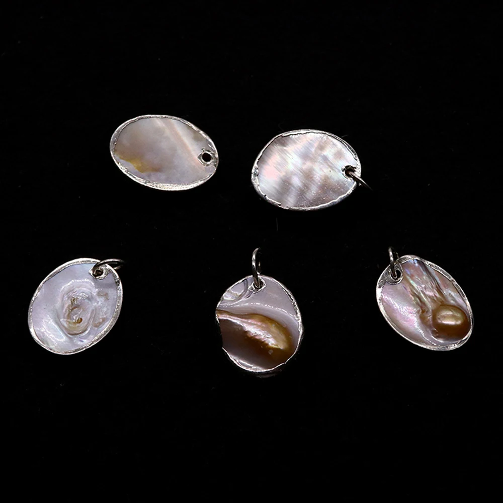 1pc Oval Natürliche Barocke Perle Shell Anhänger Charme für Schmuck Machen DIY Choker Halskette Ohrringe Schmuck Zubehör Geschenke