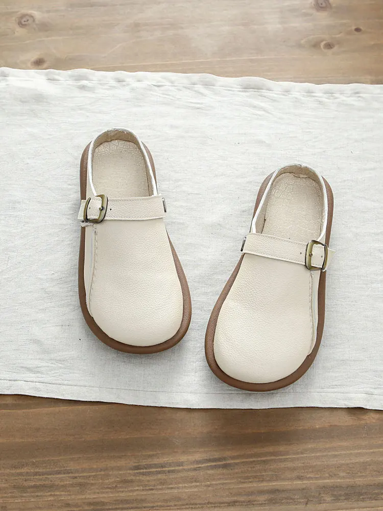 Summer 2026 Women's Flat Head Cover Slippers Indoor Outdoor Wear Retro Artistic Big Head Slip-On Shoes Anti-Slip TPR Outsole