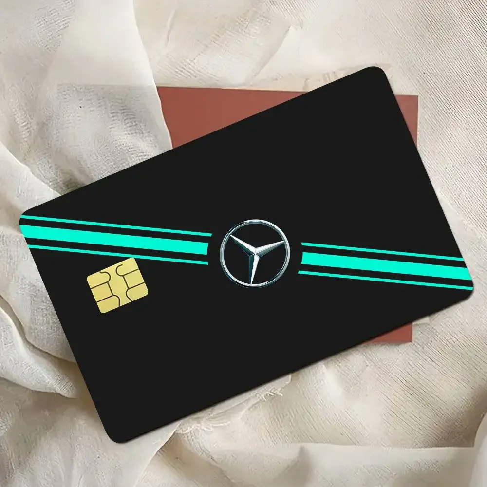 Fashion B-Benz Credit Card Skin Stickers For Bank Card Bus Metro Card Sticker Waterproof Gift