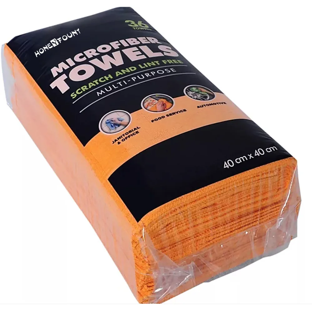 Microfiber high‑low pile 36 pcs per pack cleaning towel, long‑pile large‑size package