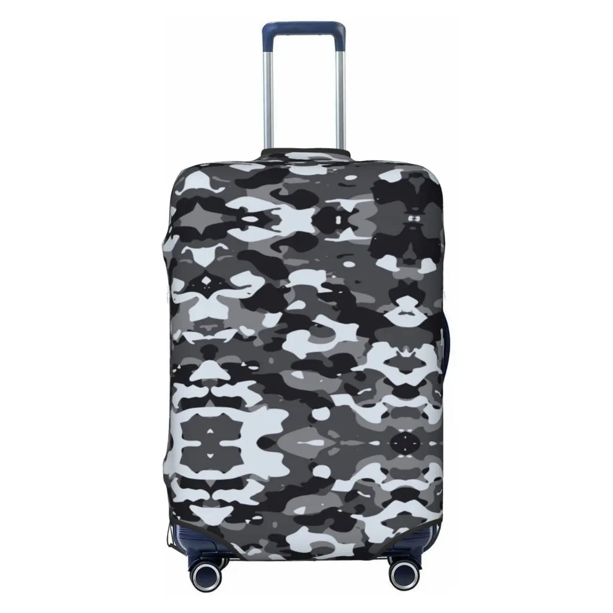 Custom Black Modern Military Camouflage Camo Style Luggage Cover Elastic Travel Suitcase Protective Covers Suit For 18-32 inch