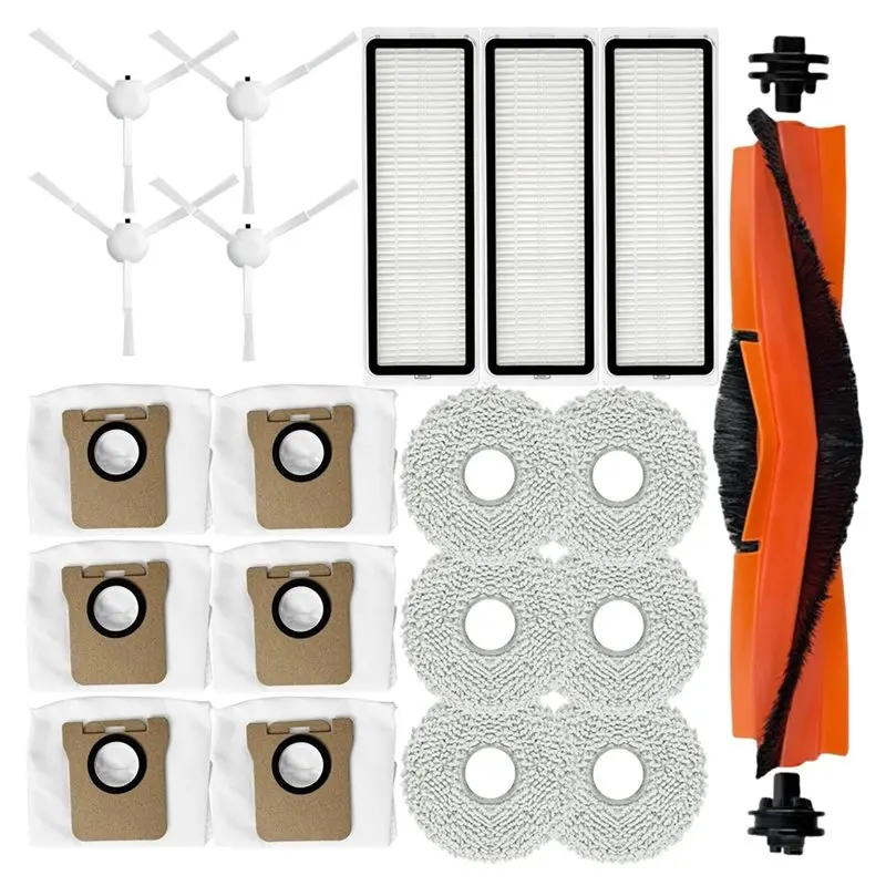N98R Accessories Kit For 6 Mop Pads, 6 Dust Bags 1 Main Brush, 3 Filters, 4 Side Brushes