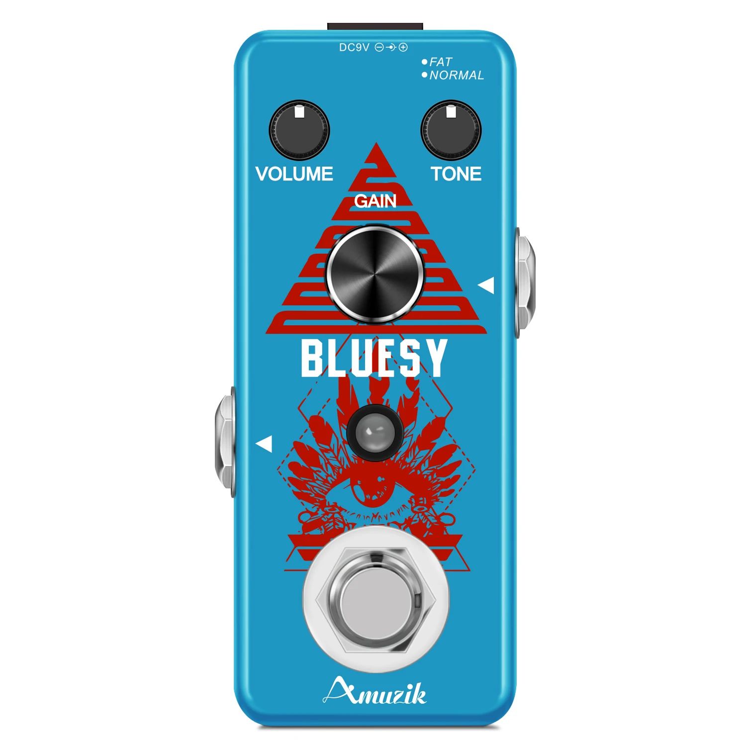 Amuzik Guitar Eeffect Pedal Rat Distortion Fuzz Flanger Phaser Delay Booster Noise Gate Chorus Power Supply