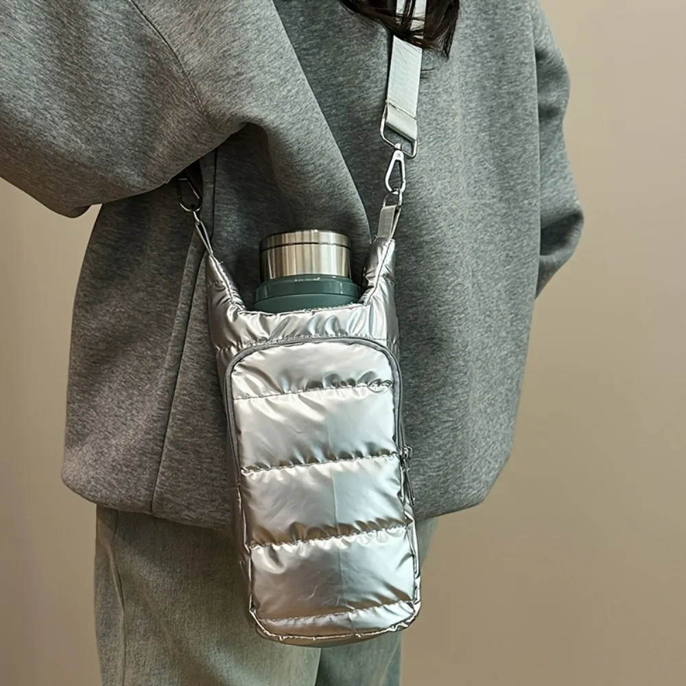 Outdoor Water Bottle Bag Bicycle Water Bag Casual Shoulder Bag Sports Crossbody Bag Simple Small Square Bag