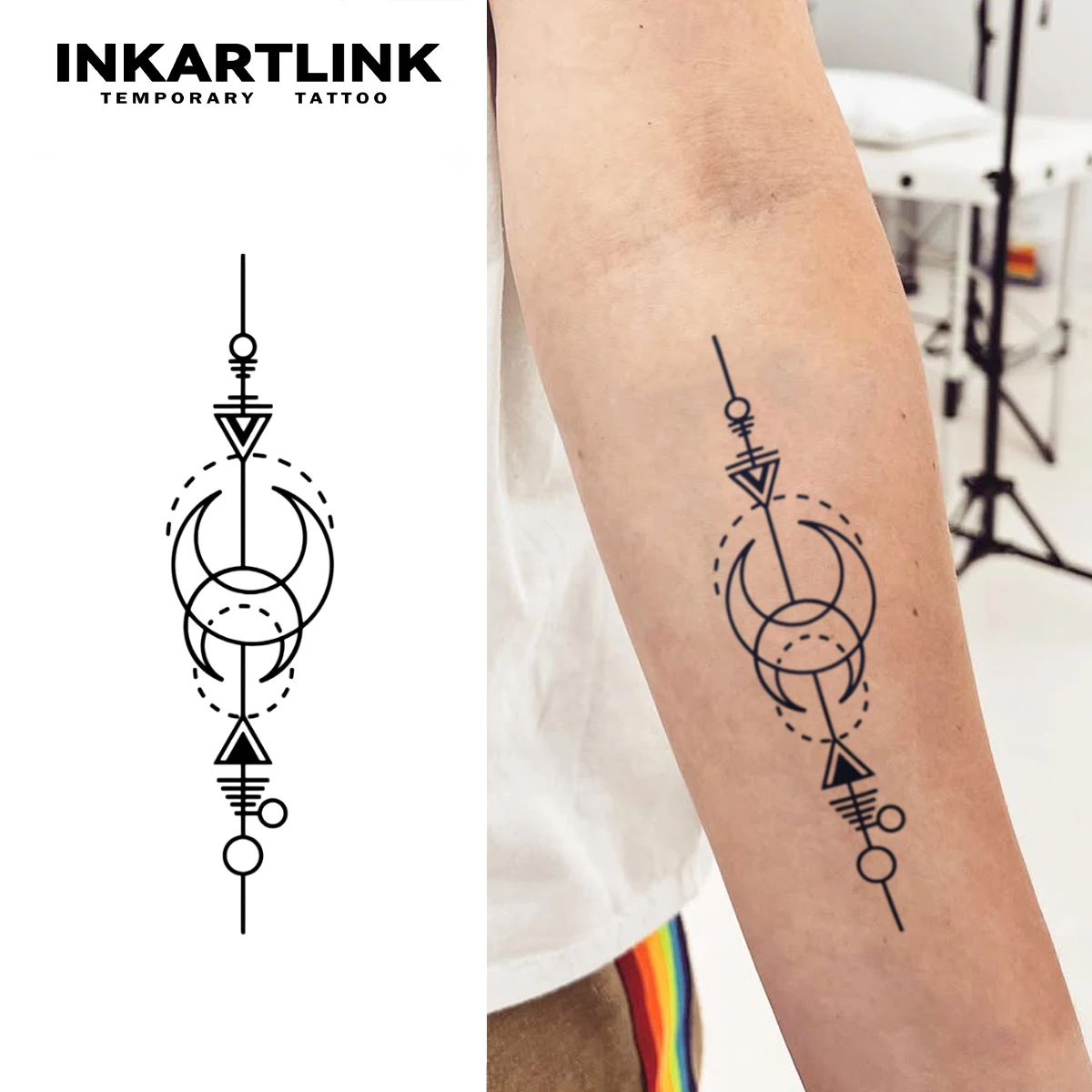 

Moon temporary tattoo sticker, waterproof magic tattoo, lasts to 15 days fake tattoo, semi permanent tattoo