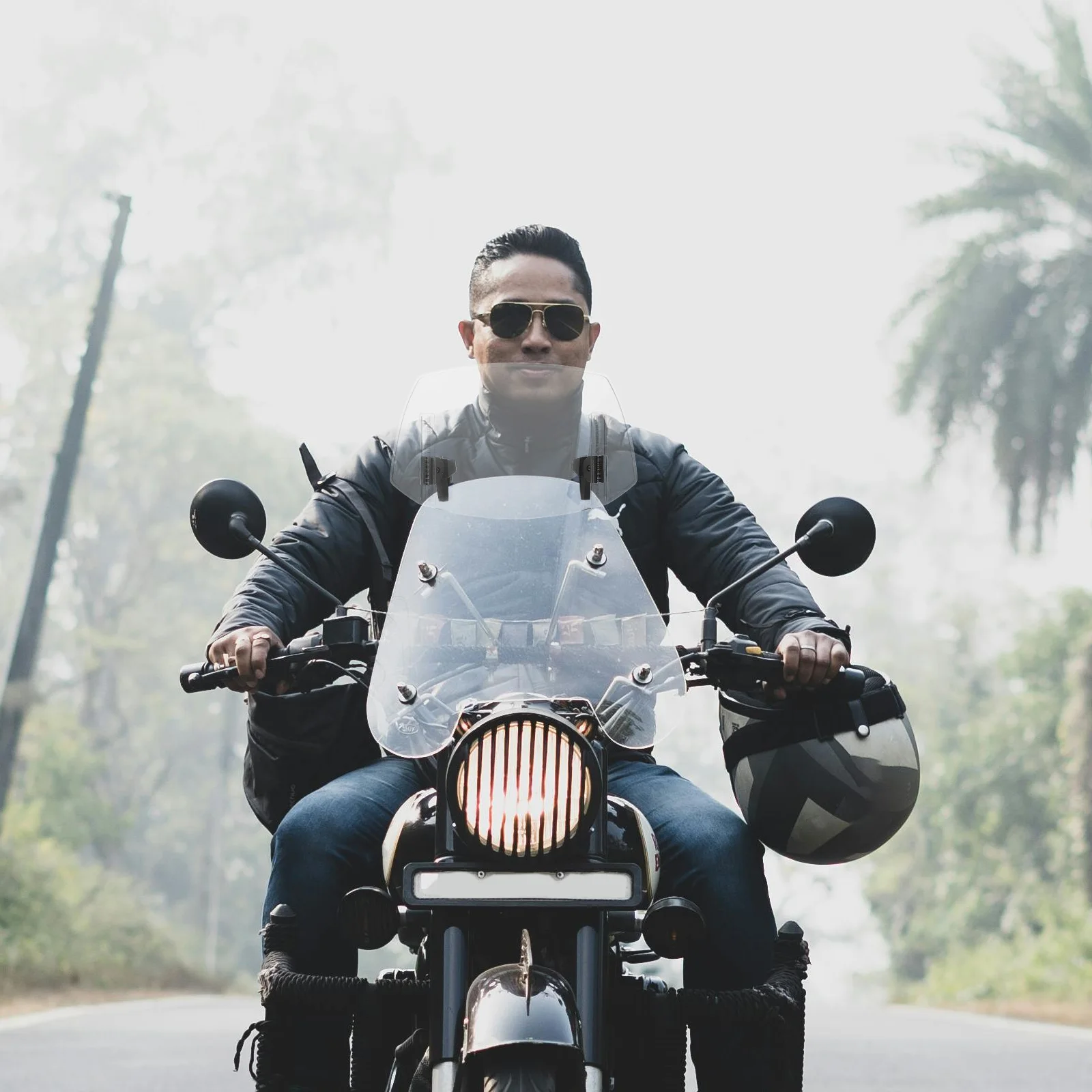

Universal Motorcycle Windshield Windscreen For Motorbike Plastic Replacement Windscreen Stable Ride Wind Deflector Weather