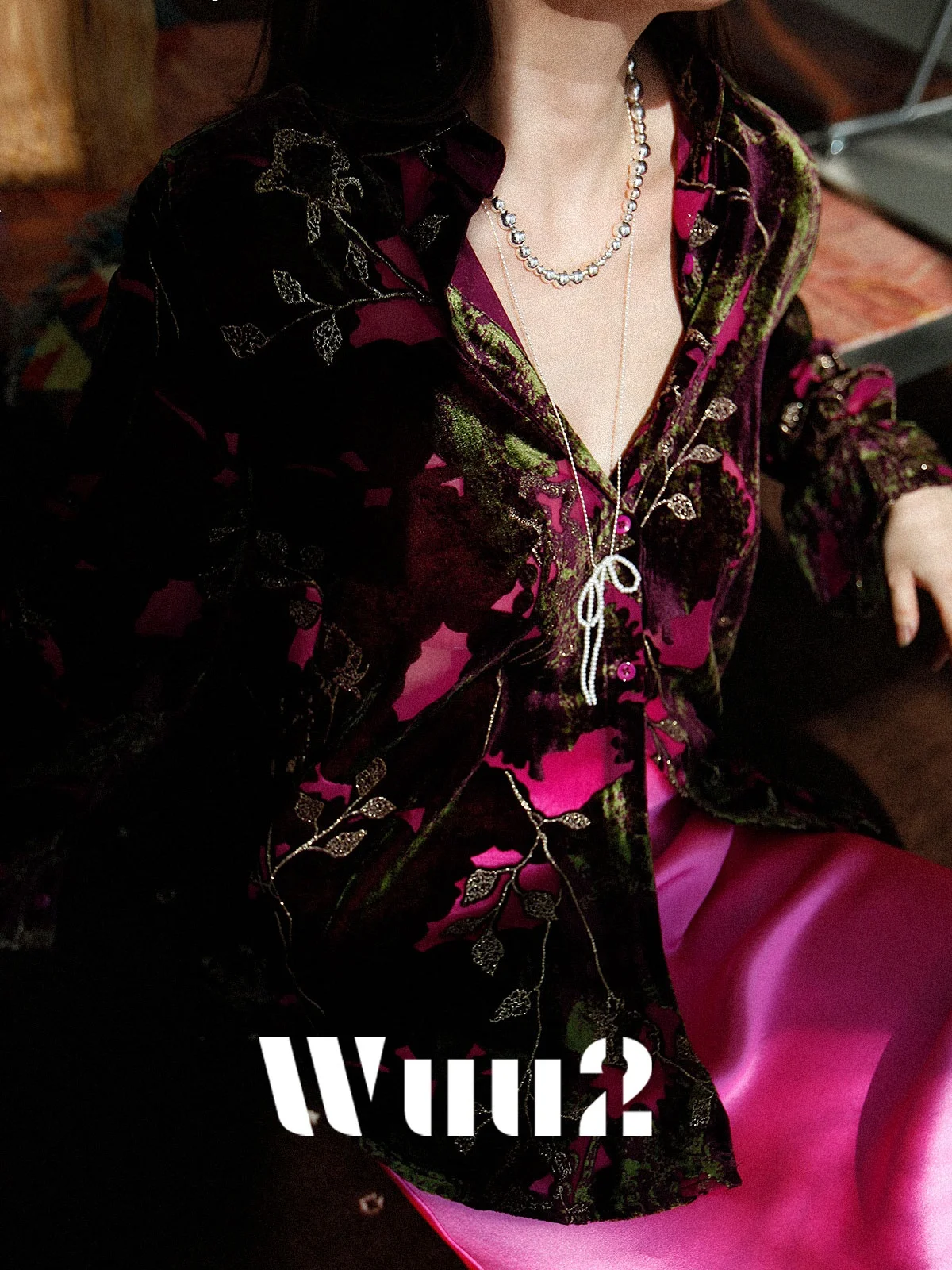 

Женская винтажная бархатная блузка Wuu2 Debrecen с длинным рукавом, уникальный дизайн, свободный крой, не повторяющийся узор, для повседневной носки, с цветочным принтом