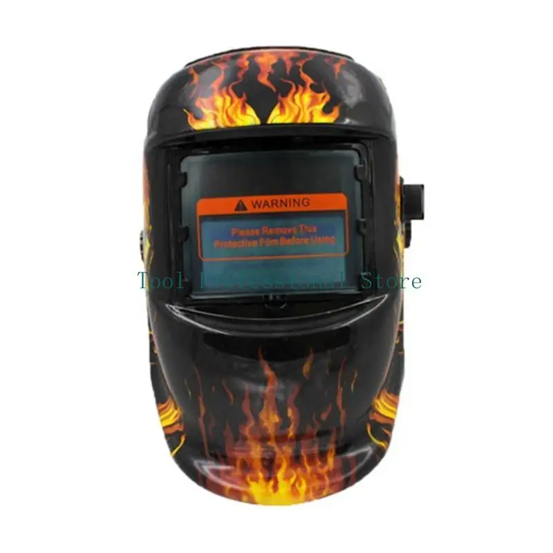 

57QF Luminous Auto Darkening Weld Hood Sensor Welding Mask with Adjustable Shade Range DIN9-13 for TIG MIG ARC Grinding