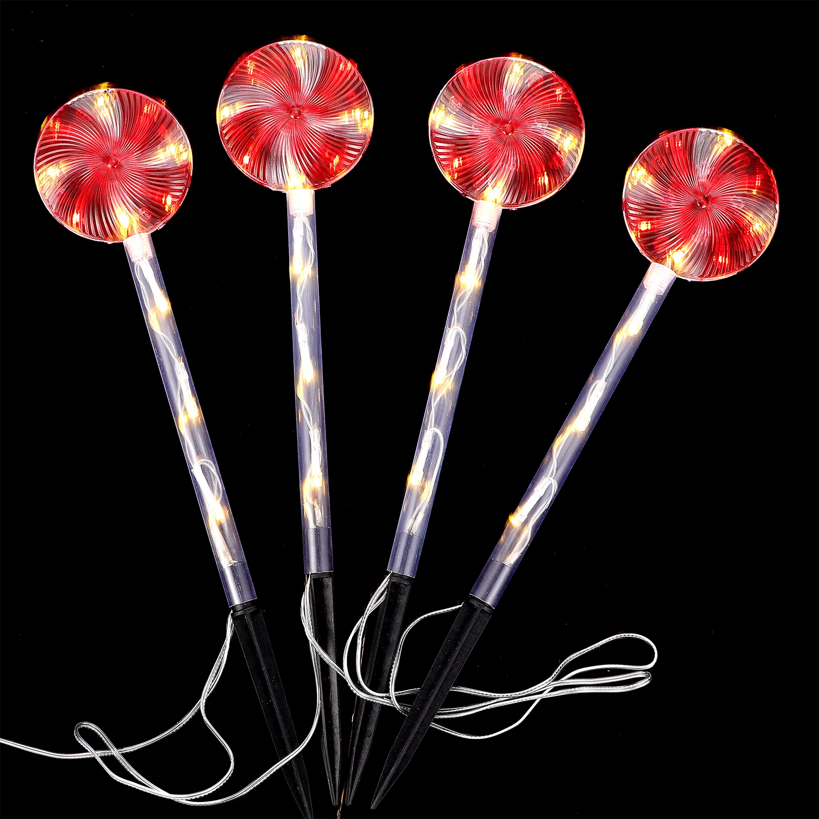 

Metal Solar LED Candy Light Outdoor Christmas Decor Garden Lights Pvc Lollipop Decorative