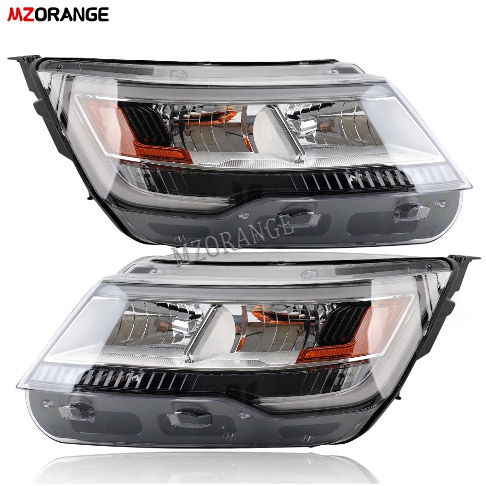 Farol do carro para ford explorer 2016-2017 2018 xlt/limitado/platina faróis drl turn signal light baixo feixe de altura acessórios