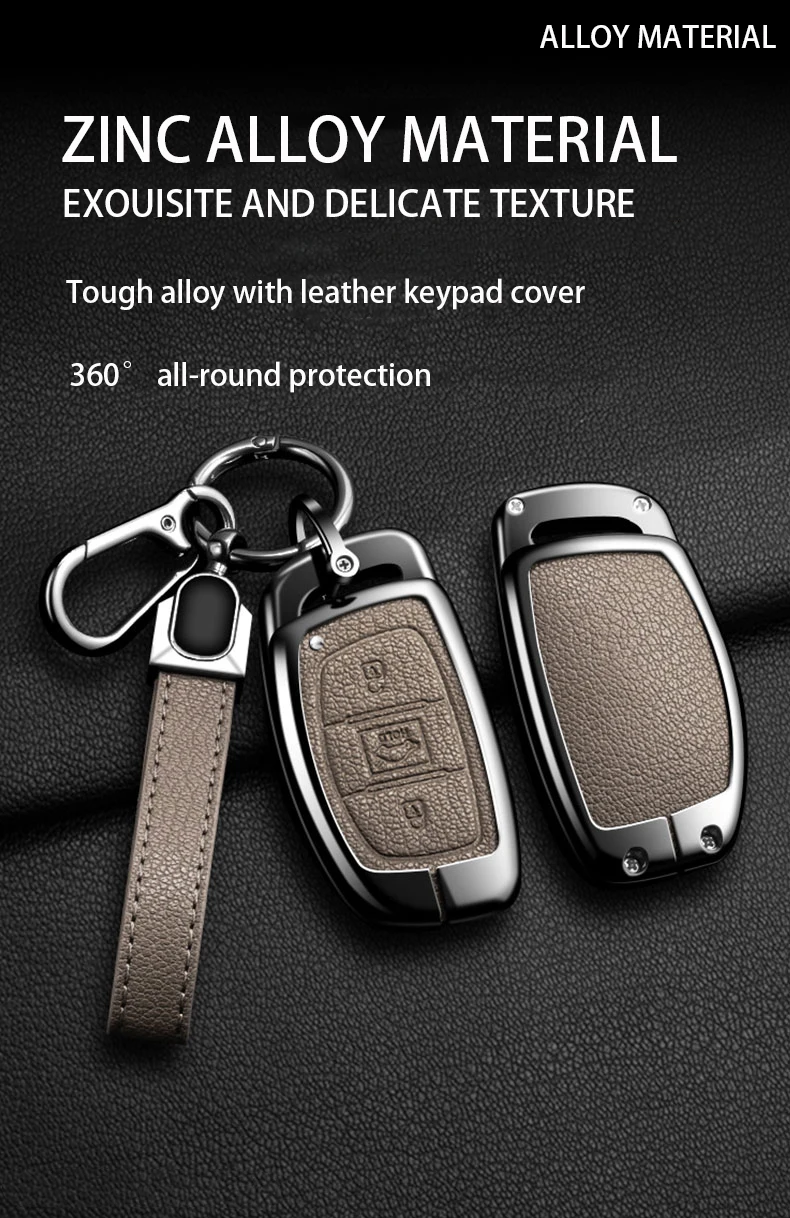 

Car Alloy Remote Key Case Cover Shell Fob for Hyundai ix25 ix35 ix45 Tucson Sonata Rena Creta Verna Solaris Mistra Elantra Accen