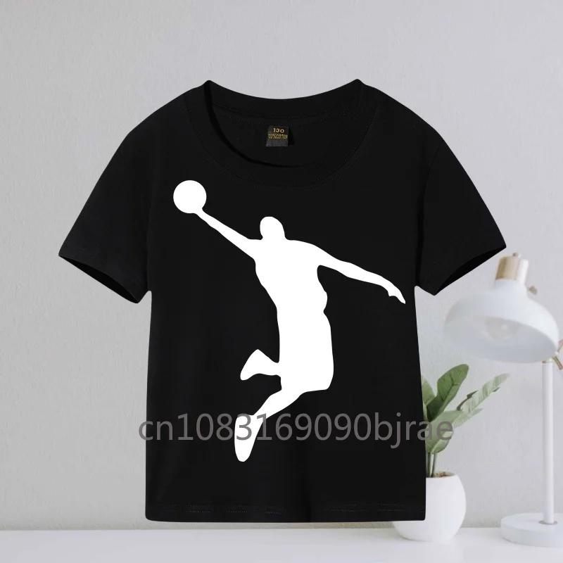 Summer kids Casual Jordan pattern Print Boys Gilrs 100% Cotton Breathable T-shirt Fashion Round Neck Short Sleeve Children Tops