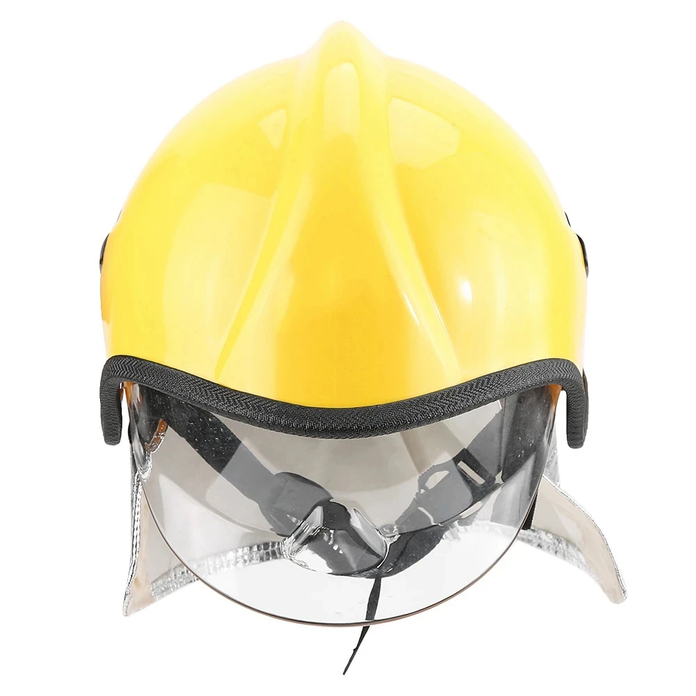 Yellow Color Helm Pemadam Protective Fireproof Firefighter Safety Helmet Anti-corrosion Radiation Heat Resisting Polycarbonate