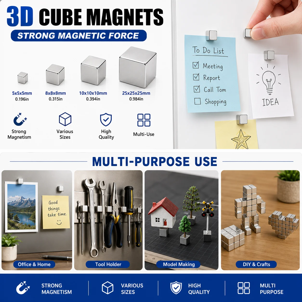 Magnet Kubus 5x5x5mm 8x8x8mm 1 - Home Office Work ulasan dan harga