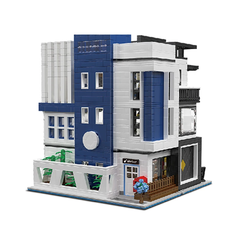 3536PCS City Street View Building Blocks Modular Architecture Model MOC-67005 Modern Art Gallery Toys for Childrens Boys Gifts