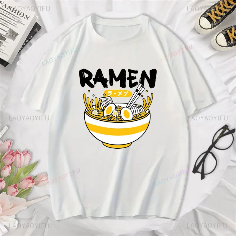 Japanese Ramen Noodles Bowl Send Noods O-Neck Tshirt Men Women Casual Short Sleeve Tee Shirt Comfort Cotton Short Sleeve Tops