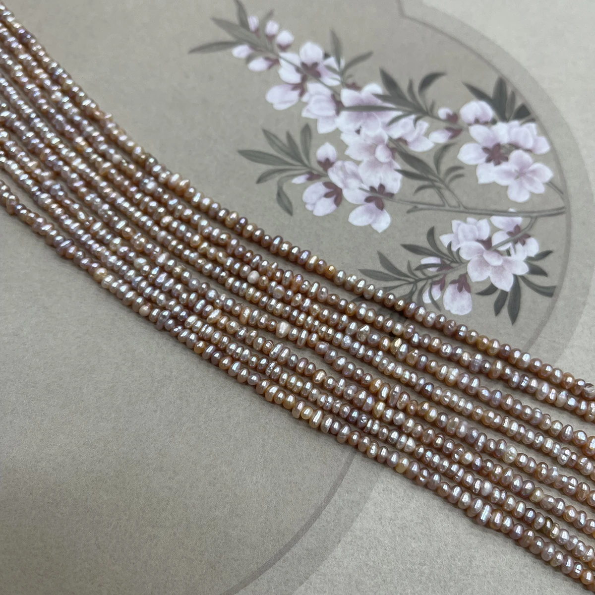 3-4mm Zufällige Rosa-Lila Unregelmäßige Süßwasserperlen Halbfertige Perlenkomponenten für Handgemachte DIY-Schmuck- und Bastelprojekte – Detail 14