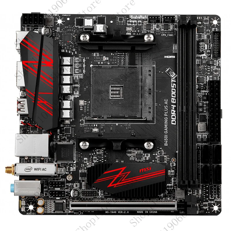 

QQ For MSI B450I GAMING PLUS AC AM4 M.2 USB 3 DDR4 Mini-ITX Motherboard Tested.