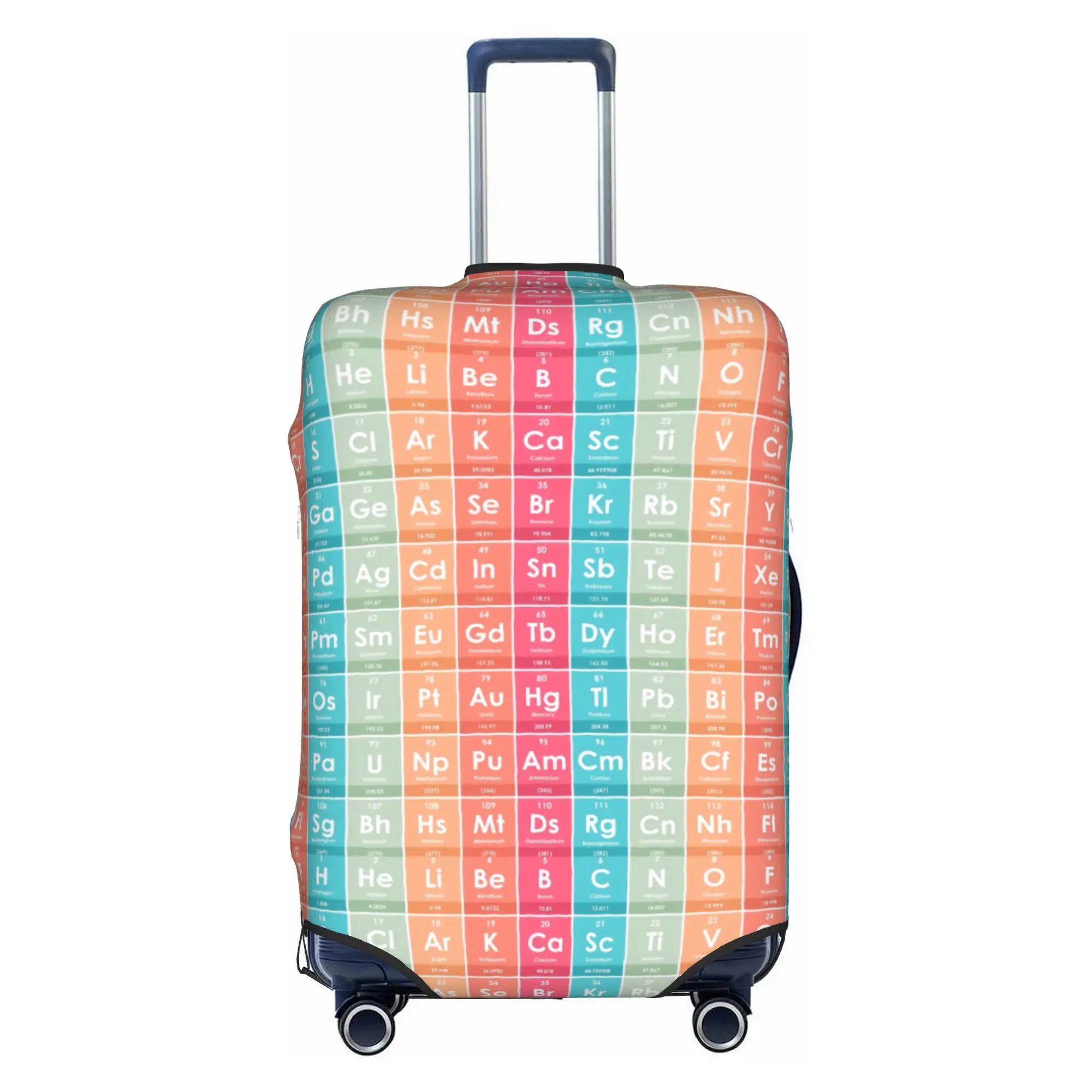 Elements Of The Periodic Table Luggage Cover Protector Funny Education Student Travel Suitcase Covers for 18-32 Inch